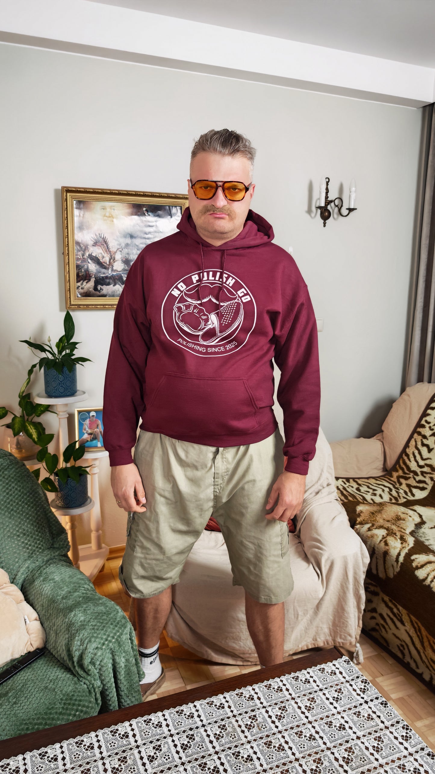 The "Polish Aura" Hoodie (White Logo)