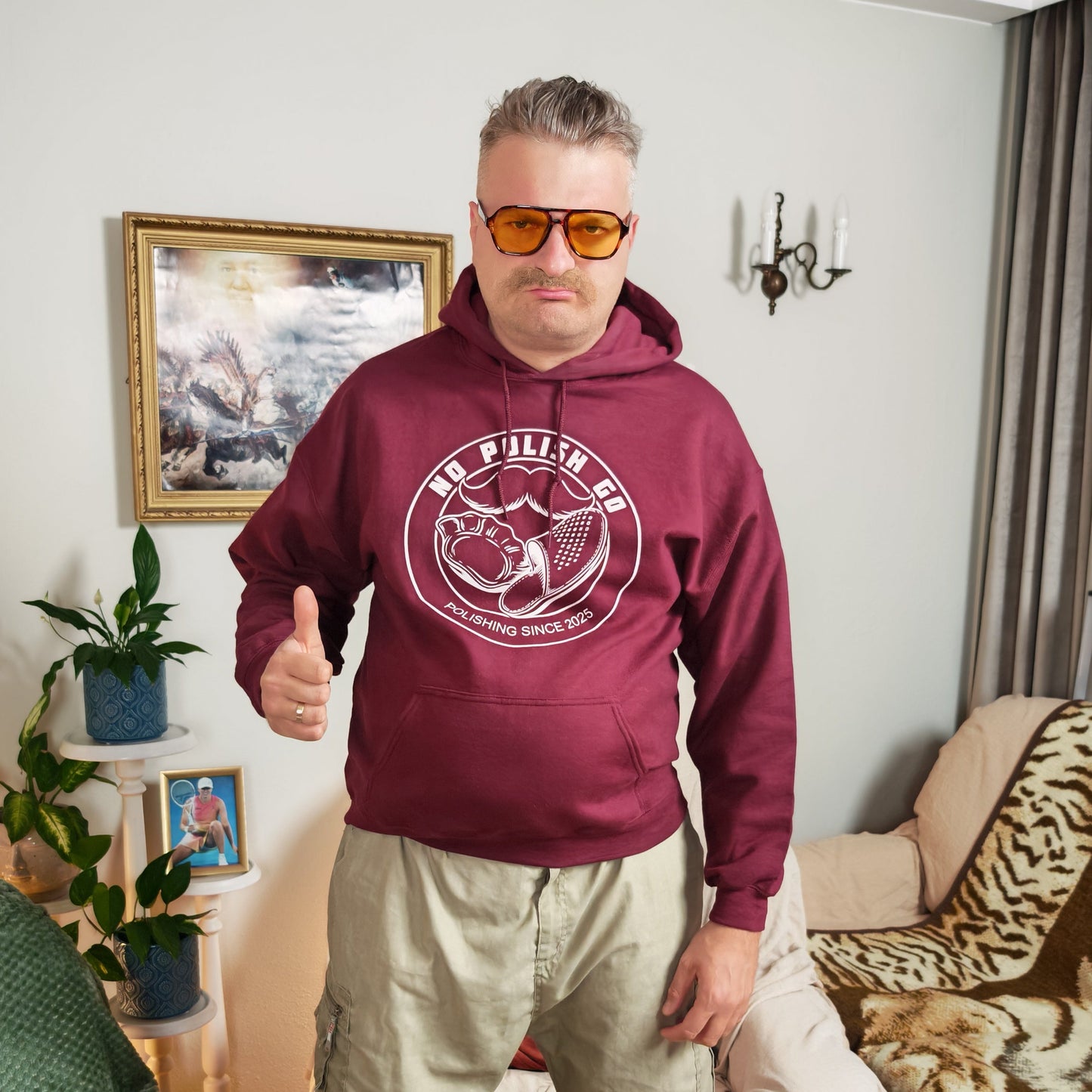 The "Polish Aura" Hoodie (White Logo)